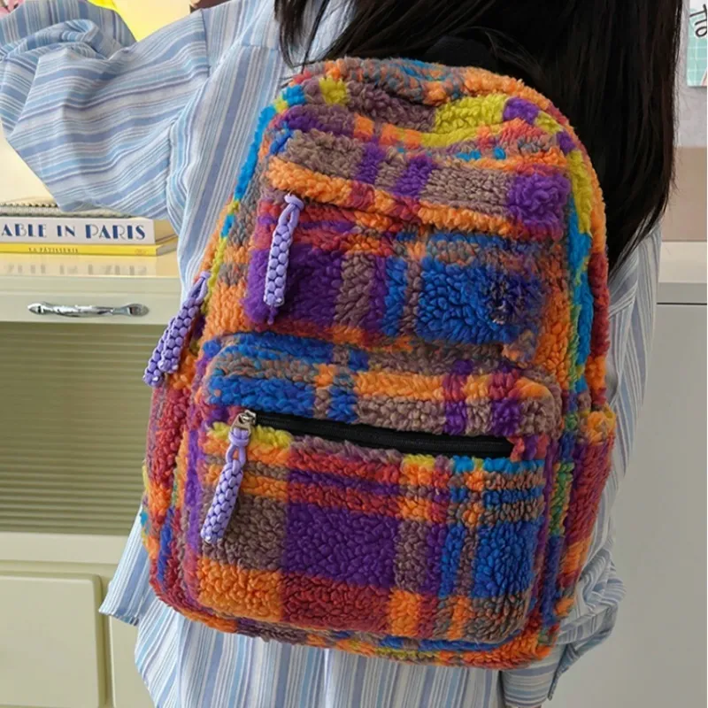 BRABOSTON Nylon Backpack Unisex White, Red, Purple, Green-5