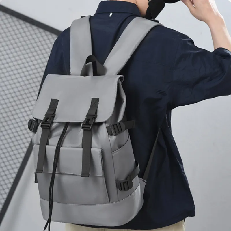 BRABOSTON Oxford Backpack Regular Unisex Gray/Black/Blue-1