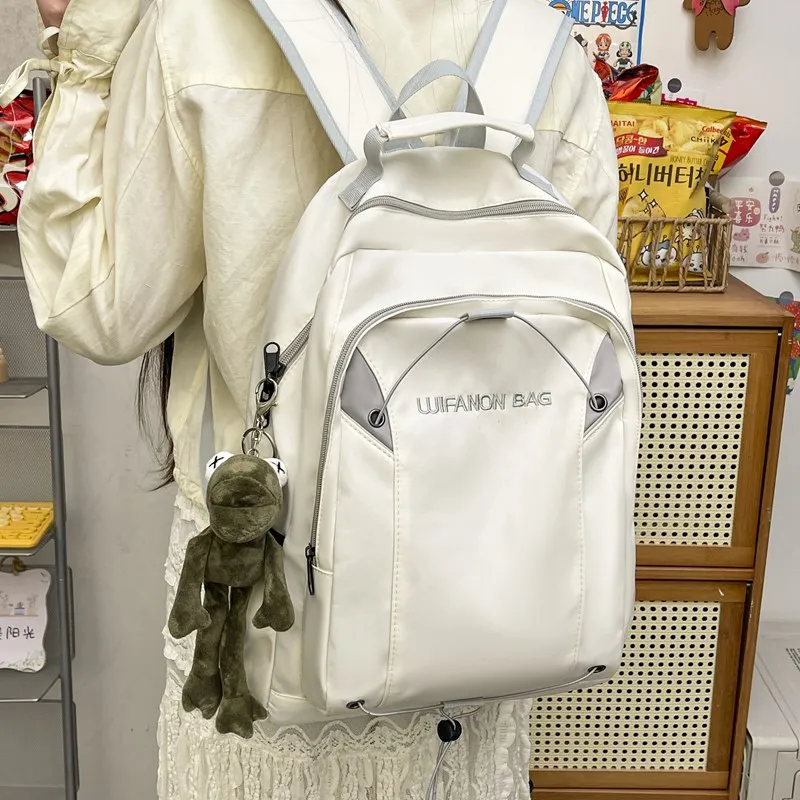 BRABOSTON Nylon Backpack Regular Unisex Blue/Khaki/Black/White-21