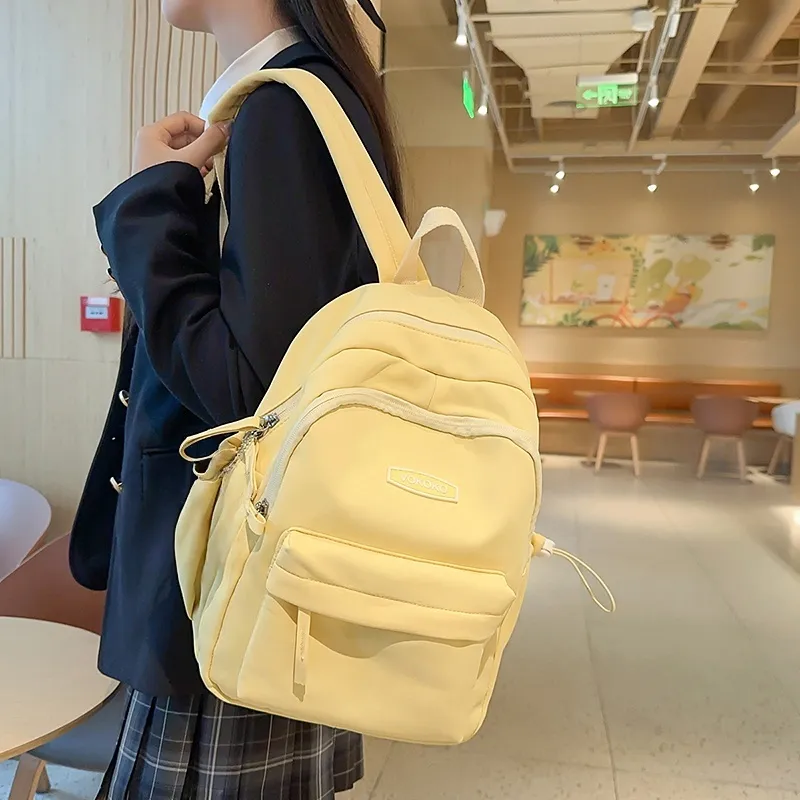 BRABOSTON Nylon Backpack Tubas Women's Black/Pink/Yellow/Purple/Blue-11