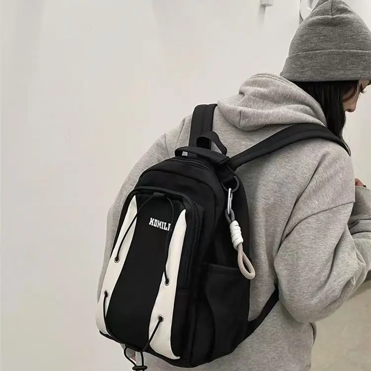 BRABOSTON Nylon Backpack Unisex Black/Navy Blue/Green/Dark Brown-1