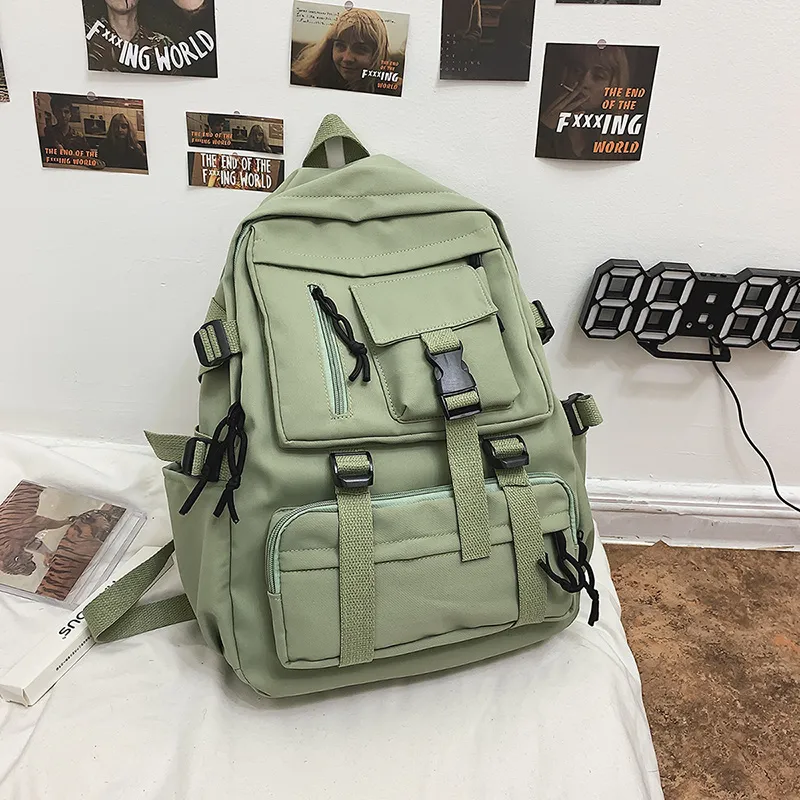 BRABOSTON Nylon Backpack Regular Unisex White/Black/Burgundy/Green/Blue-15