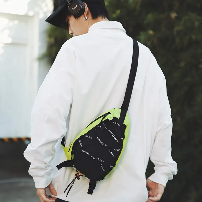 BRABOSTON Oxford Sling Bag Unisex White/Black/Green/Yellow/Khaki-26