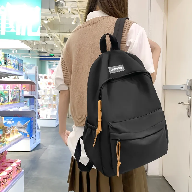 BRABOSTON Nylon Backpack Unisex Black/White/Red/Yellow/Blue/Green-7