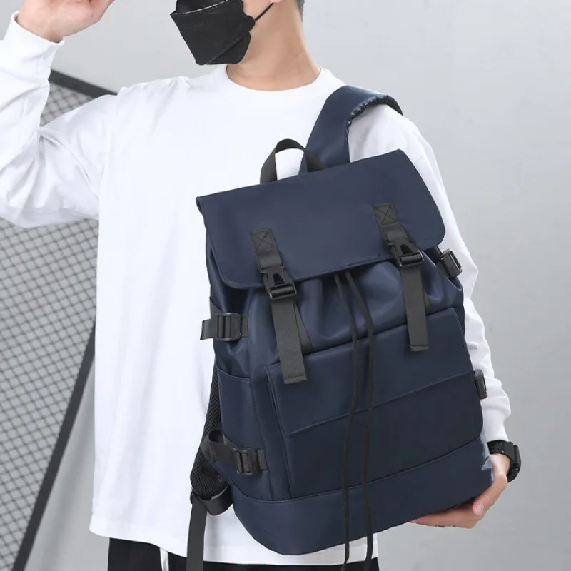 BRABOSTON Oxford Backpack Regular Unisex Gray/Black/Blue-7