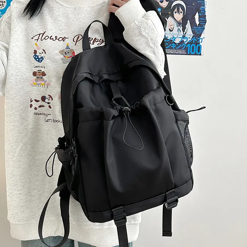 BRABOSTON Nylon Backpack Regular Unisex Gray/Black/Orange/Khaki-10