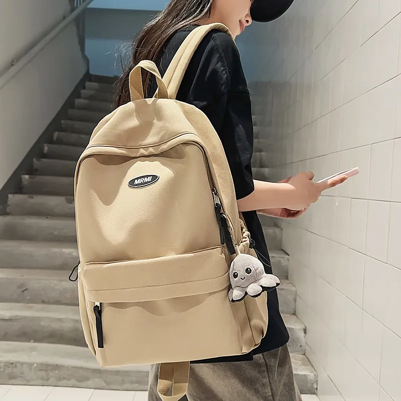 BRABOSTON Nylon Backpack Unisex Black/White/Khaki/Army Green/Red-11