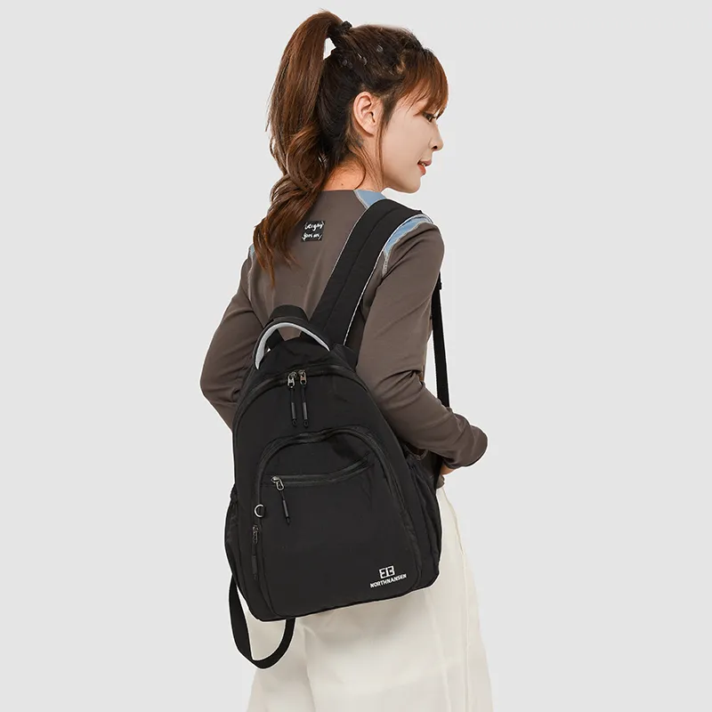 BRABOSTON Oxford Backpack Unisex Pink/Coffee/Black/Beige-8