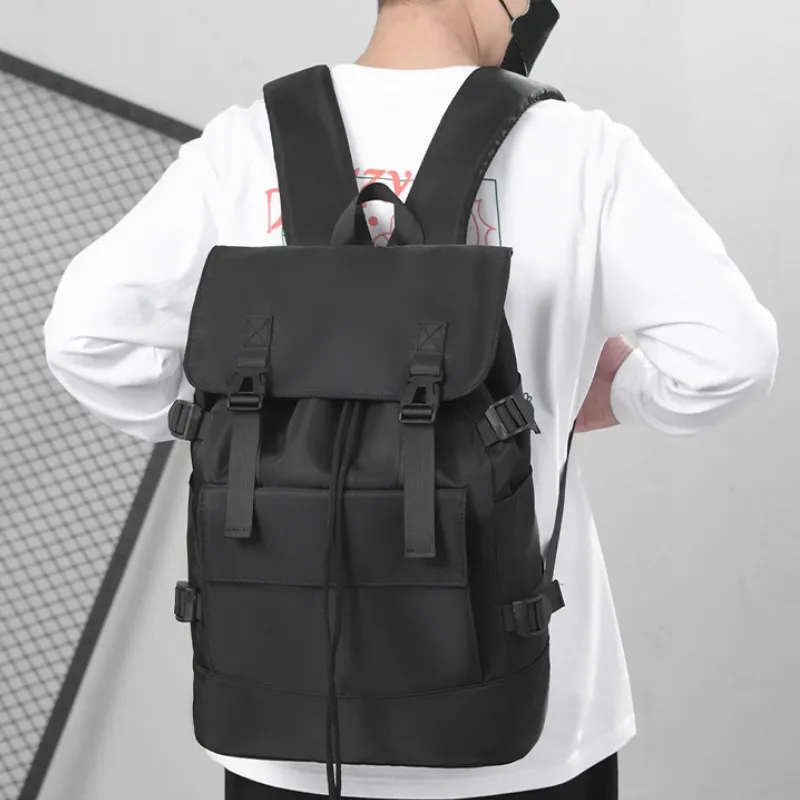 BRABOSTON Oxford Backpack Regular Unisex Gray/Black/Blue-4
