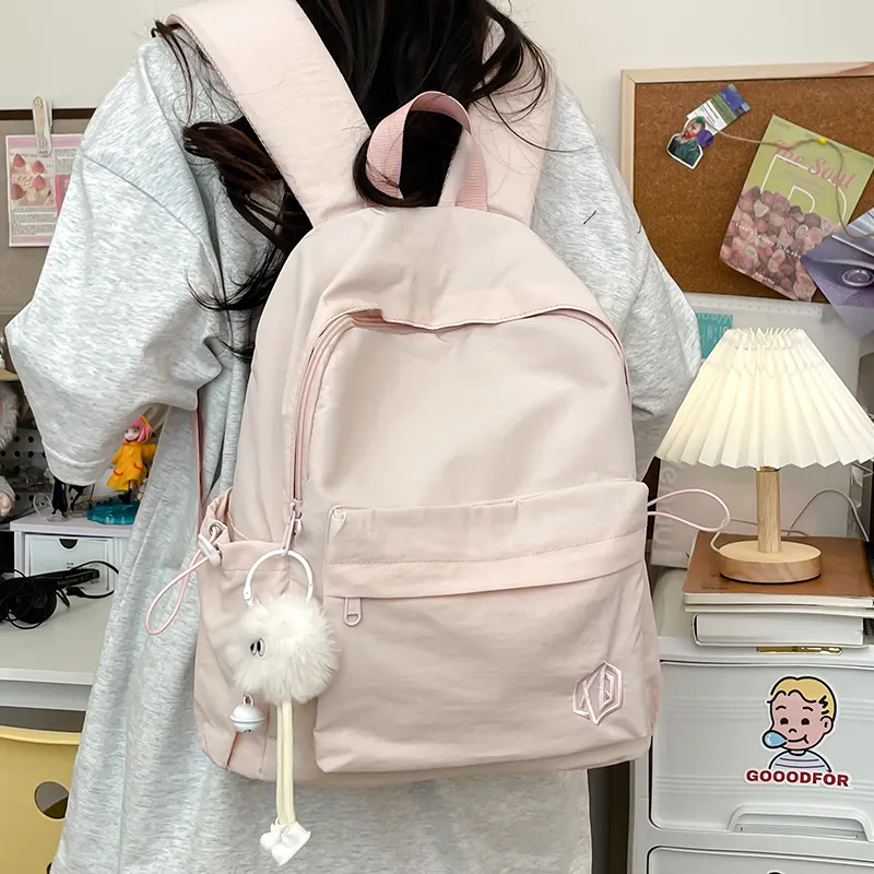BRABOSTON Nylon Backpack Tubas Unisex Brown/Gray/Blue/Pink/White/Black-21