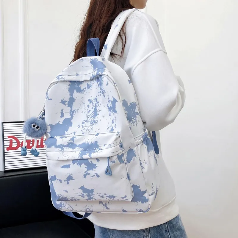 BRABOSTON Nylon Backpack Unisex Black/Blue/Pink/Purple/Gray-11