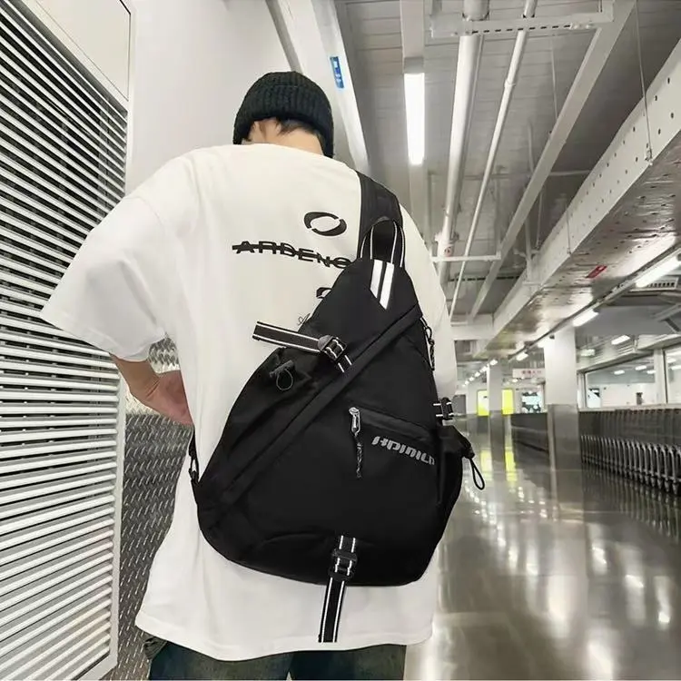 BRABOSTON Nylon Sling Bag Regular Unisex Ecru/Gray/Black-10