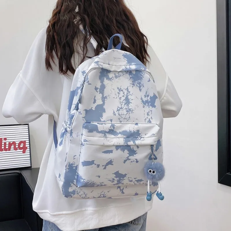 BRABOSTON Nylon Backpack Unisex Black/Blue/Pink/Purple/Gray-13