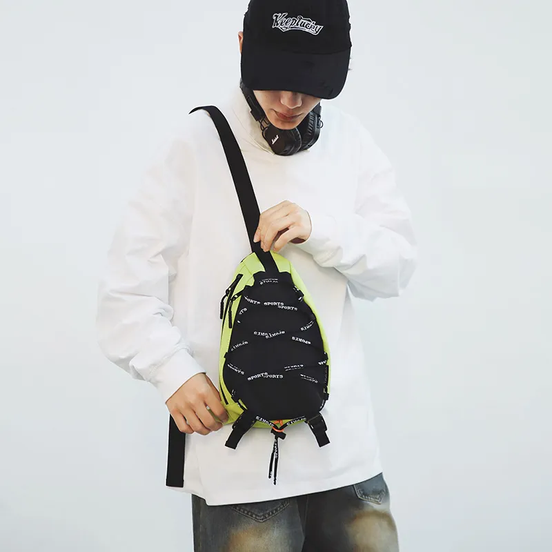 BRABOSTON Oxford Sling Bag Unisex White/Black/Green/Yellow/Khaki-25