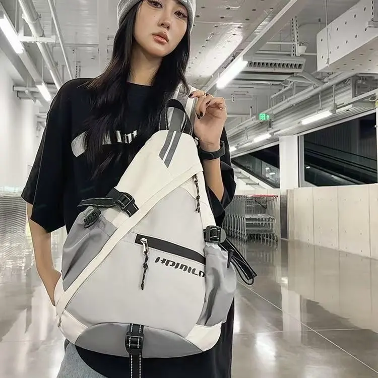 BRABOSTON Nylon Sling Bag Regular Unisex Ecru/Gray/Black-8