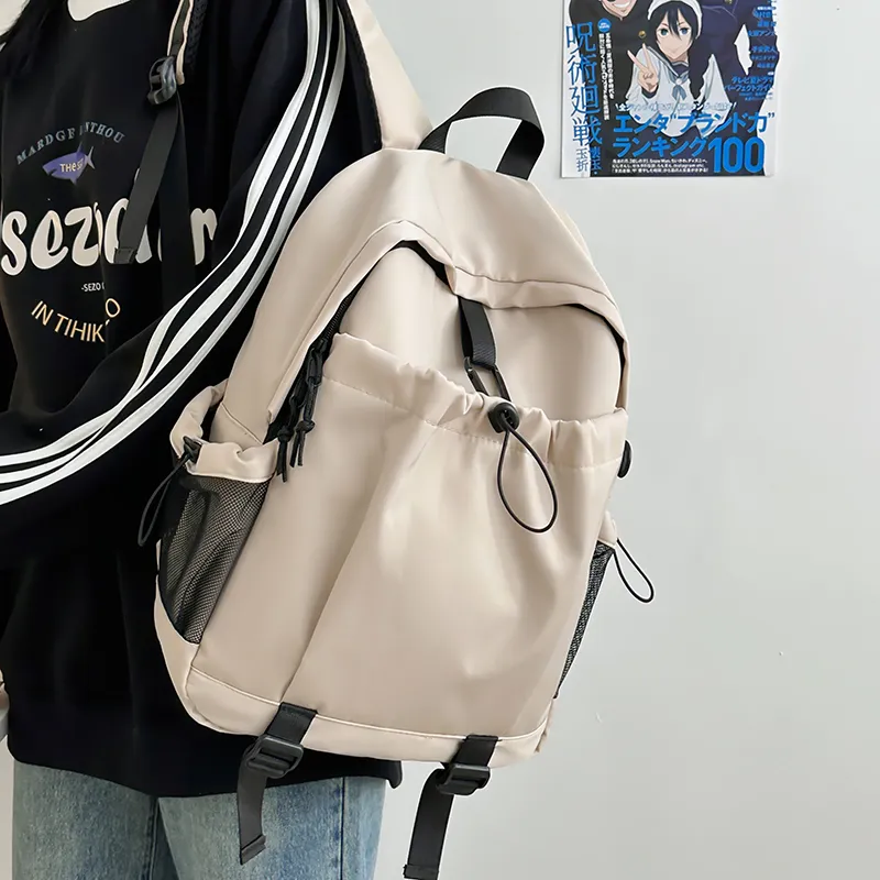 BRABOSTON Nylon Backpack Regular Unisex Gray/Black/Orange/Khaki-22