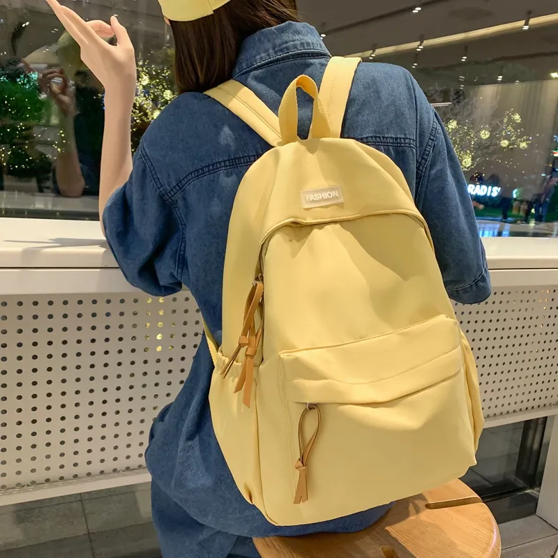 BRABOSTON Nylon Backpack Unisex Black/White/Red/Yellow/Blue/Green-13