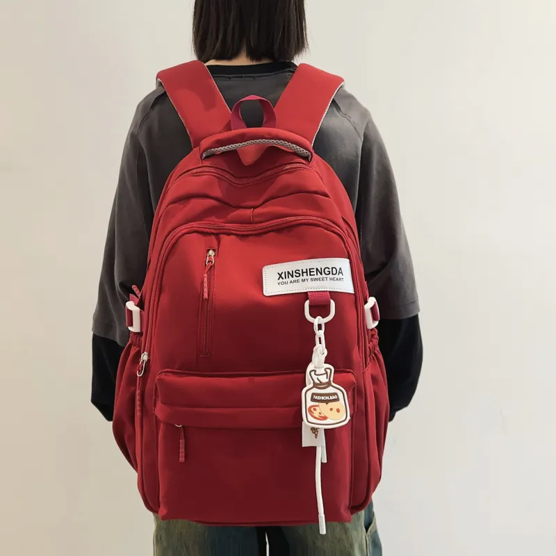 BRABOSTON Nylon Backpack Regular Unisex White/Black/Green/Gray/Red-18