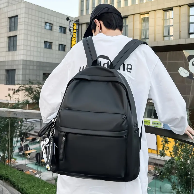 BRABOSTON PU Backpack Regular Unisex Silver/Black/Peacock Blue/Gray/Army Green/White-1