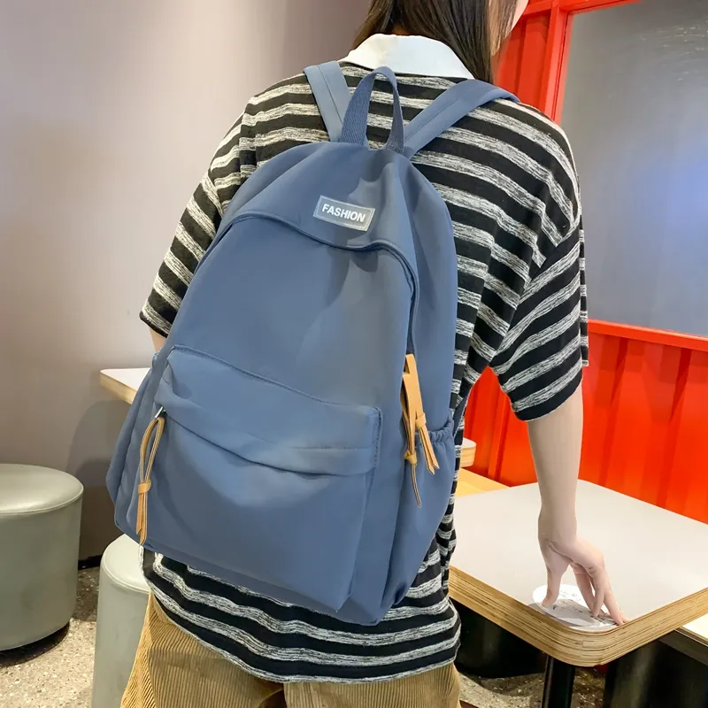 BRABOSTON Nylon Backpack Unisex Black/White/Red/Yellow/Blue/Green-21