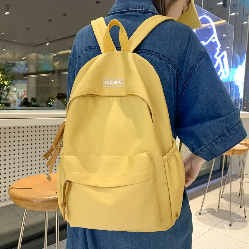 BRABOSTON Nylon Backpack Unisex Black/White/Red/Yellow/Blue/Green-15