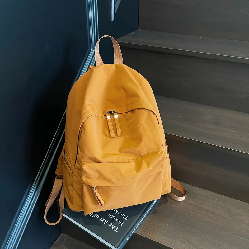 BRABOSTON Fabric Backpack Unisex Ecru/Black/Gray/Chocolate-13