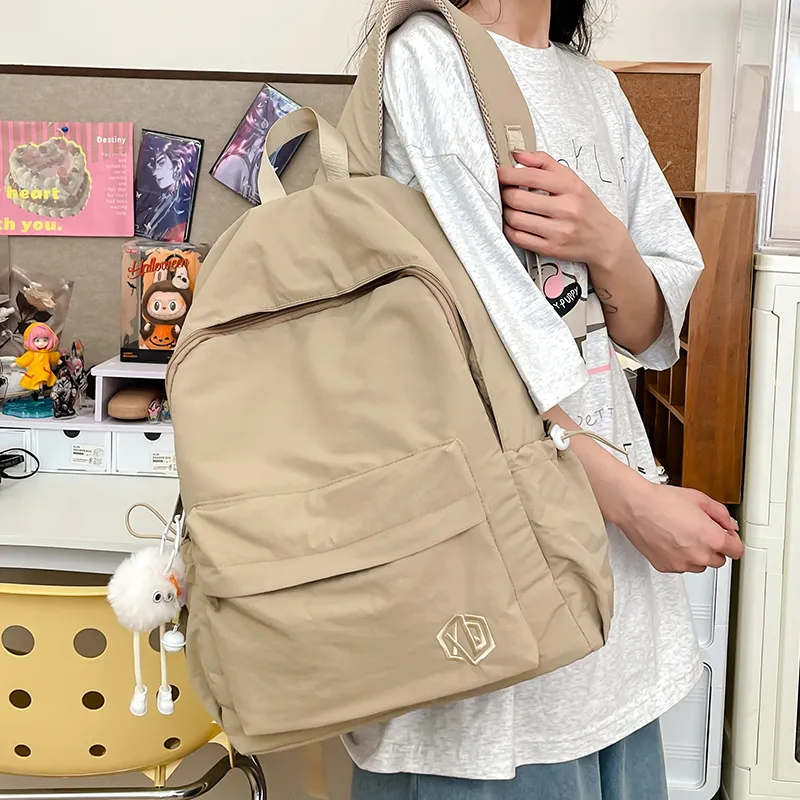 BRABOSTON Nylon Backpack Tubas Unisex Brown/Gray/Blue/Pink/White/Black-3
