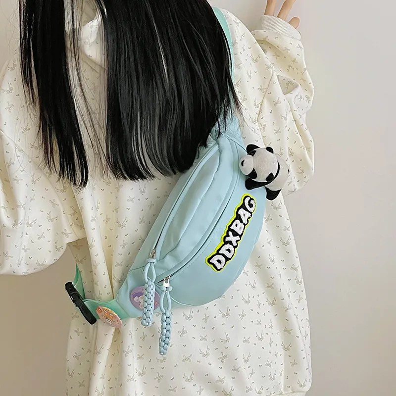 BRABOSTON Nylon Sling Bag Unisex Ecru/Pink/Green/Black/Yellow-32