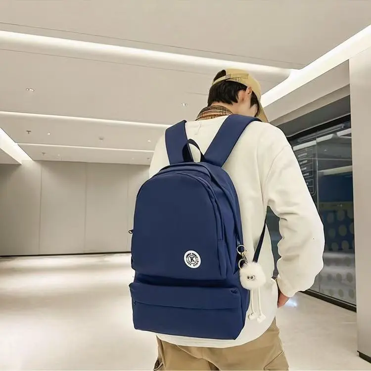BRABOSTON Nylon Backpack Unisex Ecru/Black/Red/Blue/Dark Brown-14