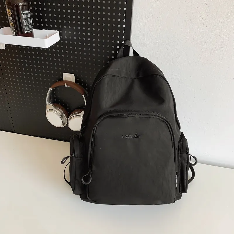 BRABOSTON Nylon Backpack Unisex Ivory/Black/Green/Pink-8