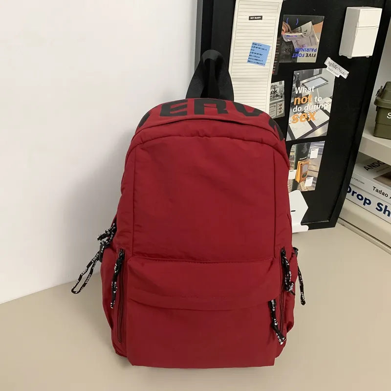 BRABOSTON Nylon Backpack Unisex Black/Red/Coffee/Blue/White-6