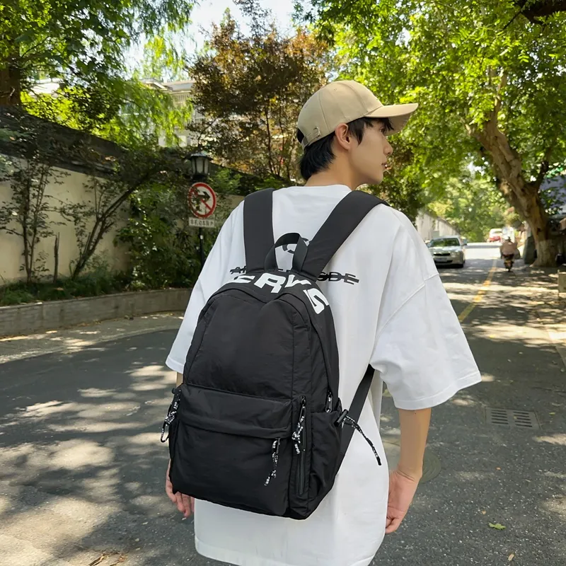 BRABOSTON Nylon Backpack Unisex Black/Red/Coffee/Blue/White-4