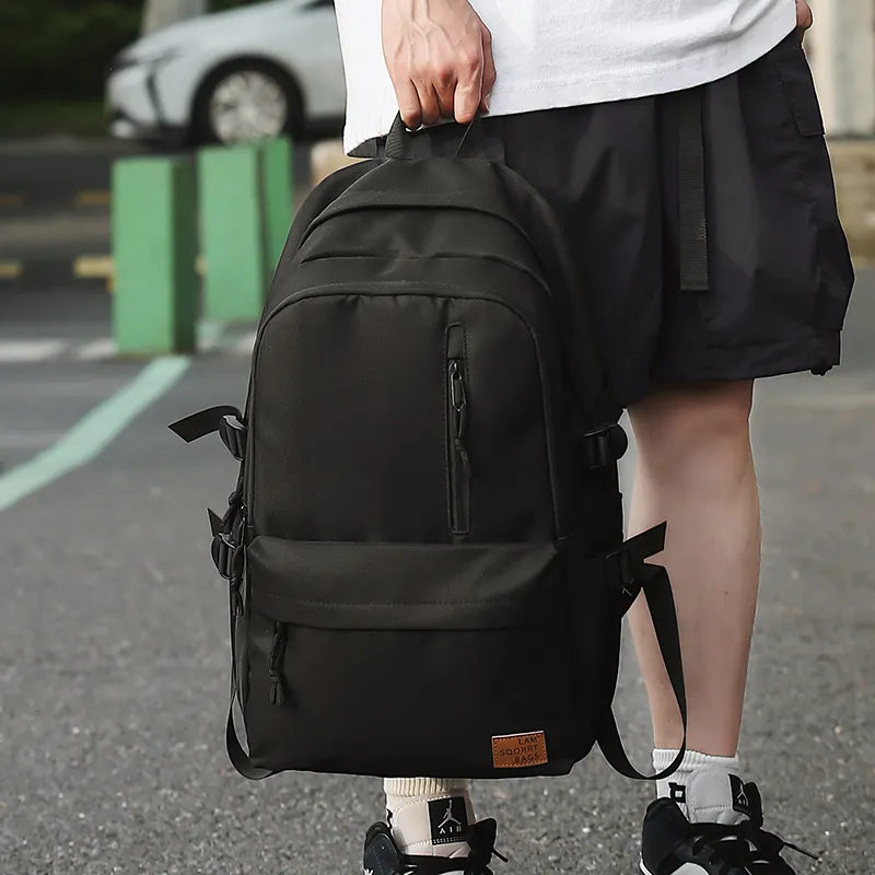 BRABOSTON Nylon Backpack Medium Size Unisex Red/Black/Green/White/Gray/Navy Blue-3