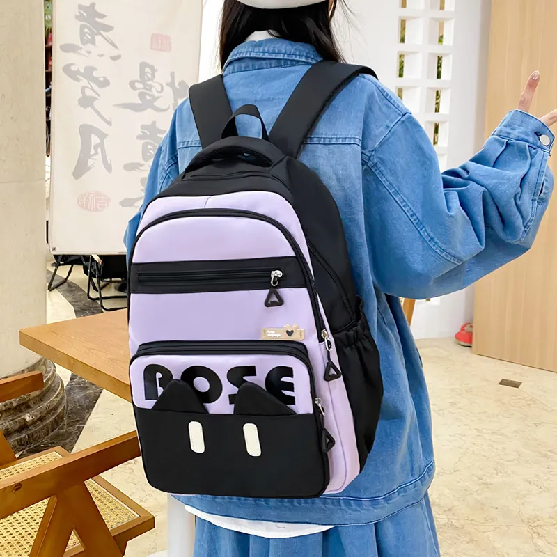 BRABOSTON Nylon Backpack Combo Set Unisex Blue/Black/Pink/Green-5