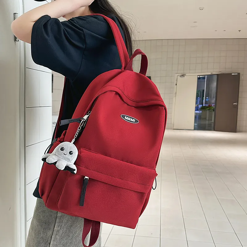 BRABOSTON Nylon Backpack Unisex Black/White/Khaki/Army Green/Red-21