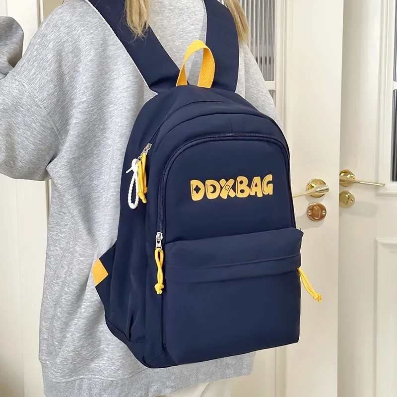 BRABOSTON Polyester Backpack Unisex Red/Black/Yellow/Blue-18