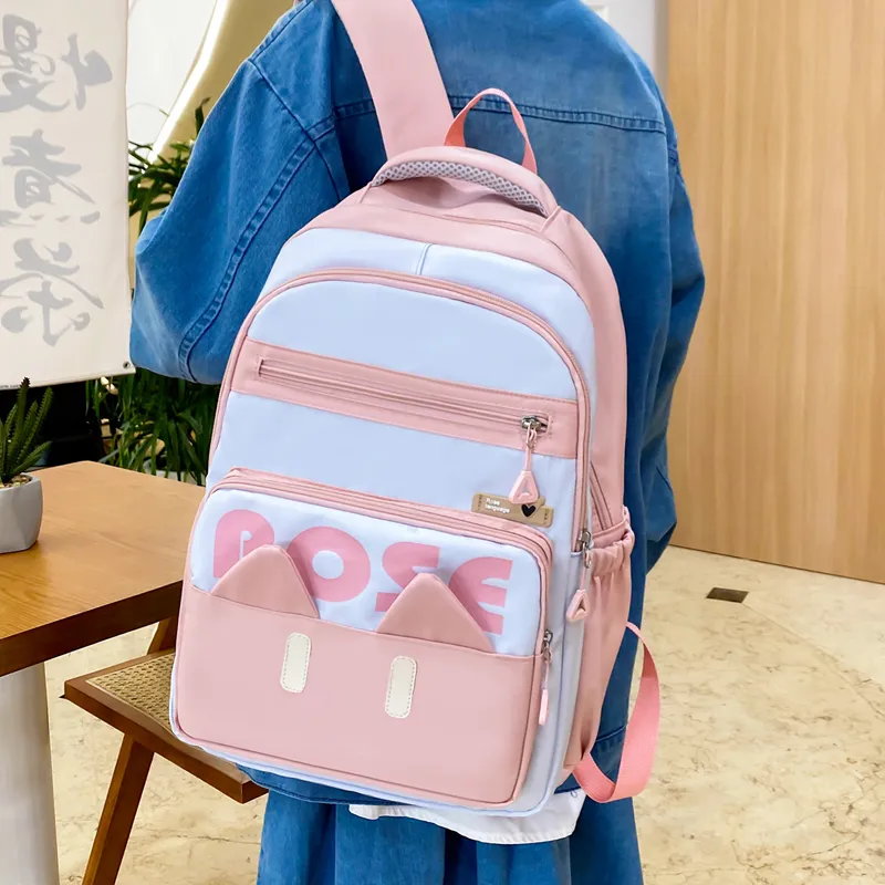 BRABOSTON Nylon Backpack Combo Set Unisex Blue/Black/Pink/Green-11