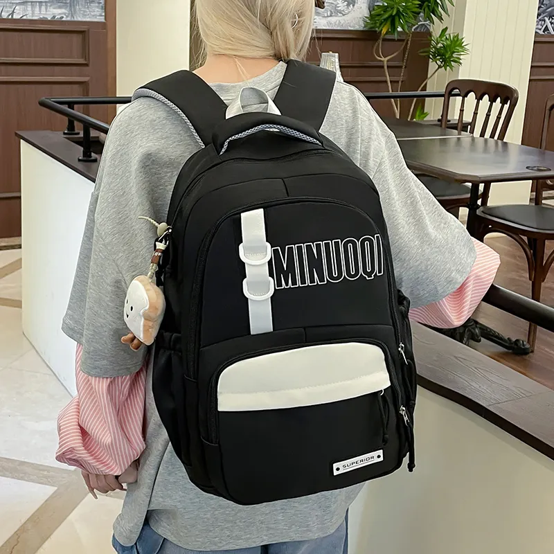 BRABOSTON Canvas Backpack Unisex Black/Brown/Blue/Purple/Pink-4
