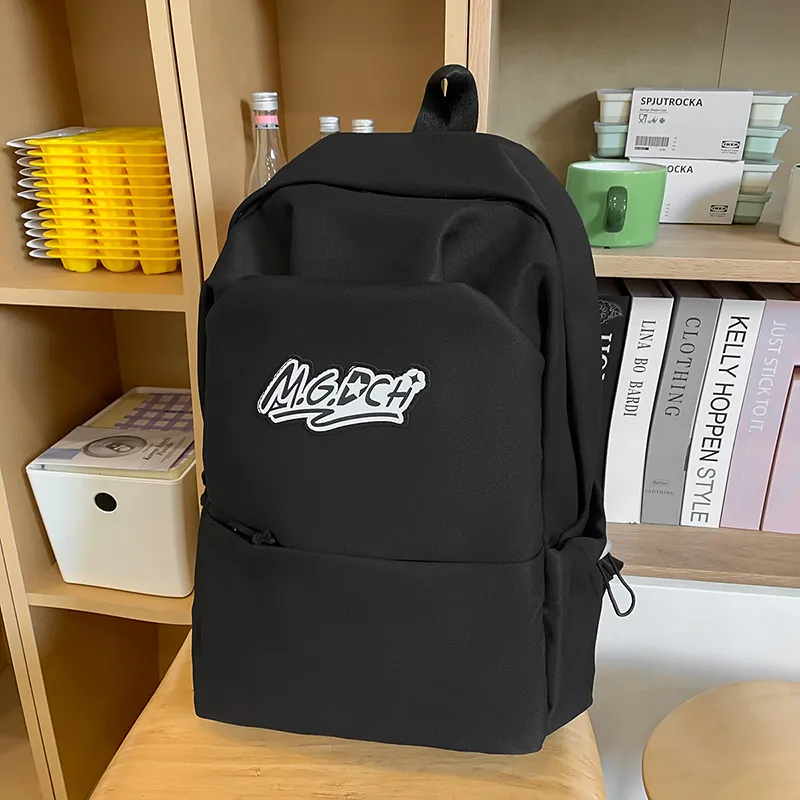 BRABOSTON Nylon Backpack Unisex Black/White/Green/Dark Blue/Sky Blue-6