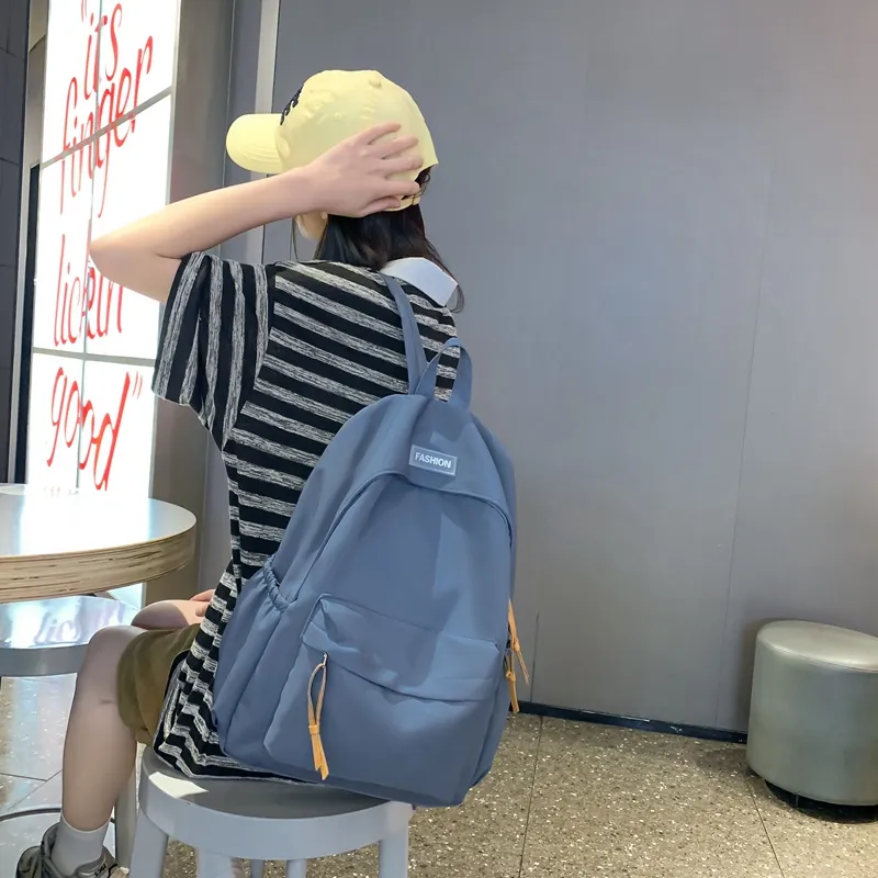 BRABOSTON Nylon Backpack Unisex Black/White/Red/Yellow/Blue/Green-17