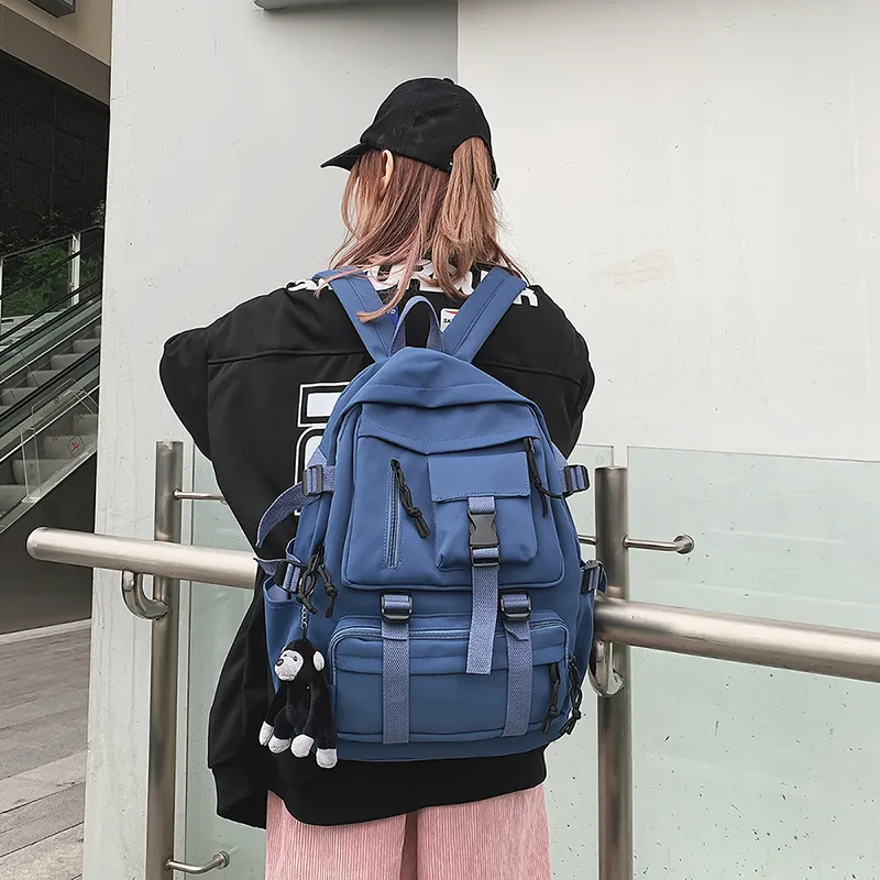BRABOSTON Nylon Backpack Regular Unisex White/Black/Burgundy/Green/Blue-17