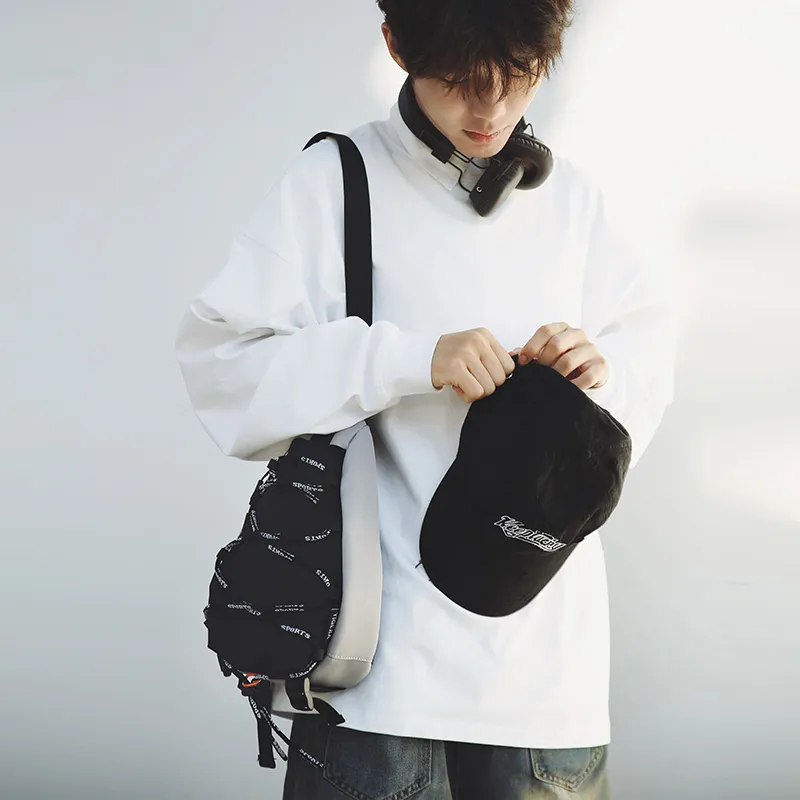 BRABOSTON Oxford Sling Bag Unisex White/Black/Green/Yellow/Khaki-6