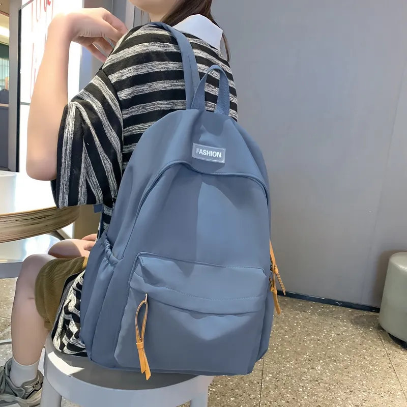 BRABOSTON Nylon Backpack Unisex Black/White/Red/Yellow/Blue/Green-18