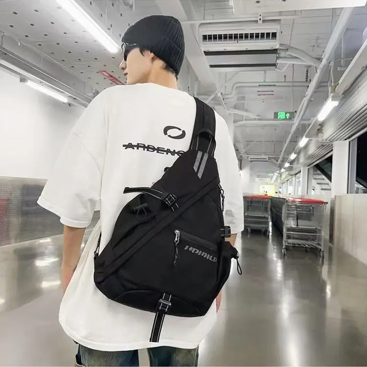BRABOSTON Nylon Sling Bag Regular Unisex Ecru/Gray/Black-12