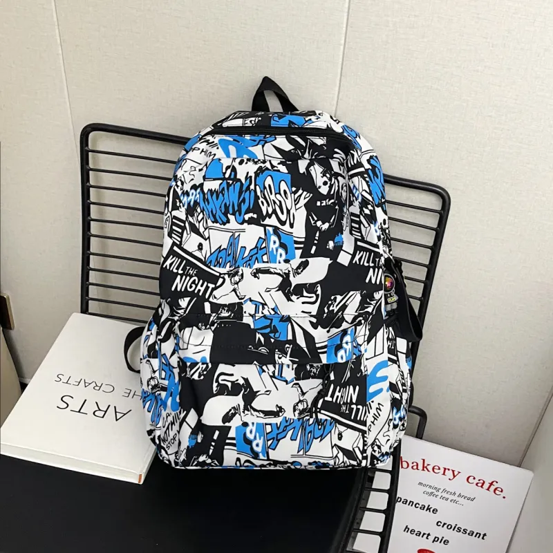 BRABOSTON Nylon Backpack Regular Unisex Pink/Gray/Green/Blue/Navy Blue-6