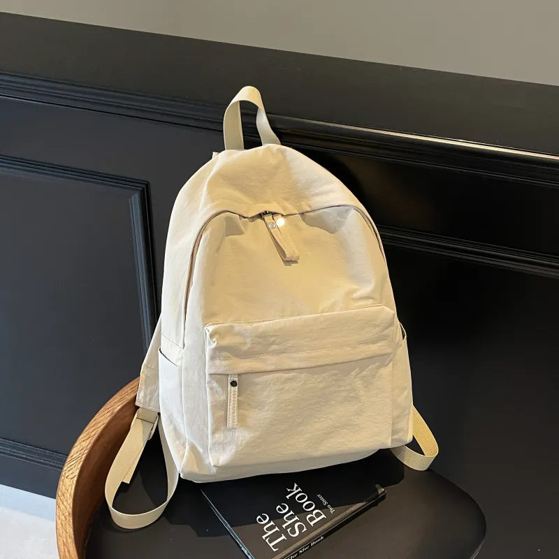 BRABOSTON Fabric Backpack Unisex Ecru/Black/Gray/Chocolate-1