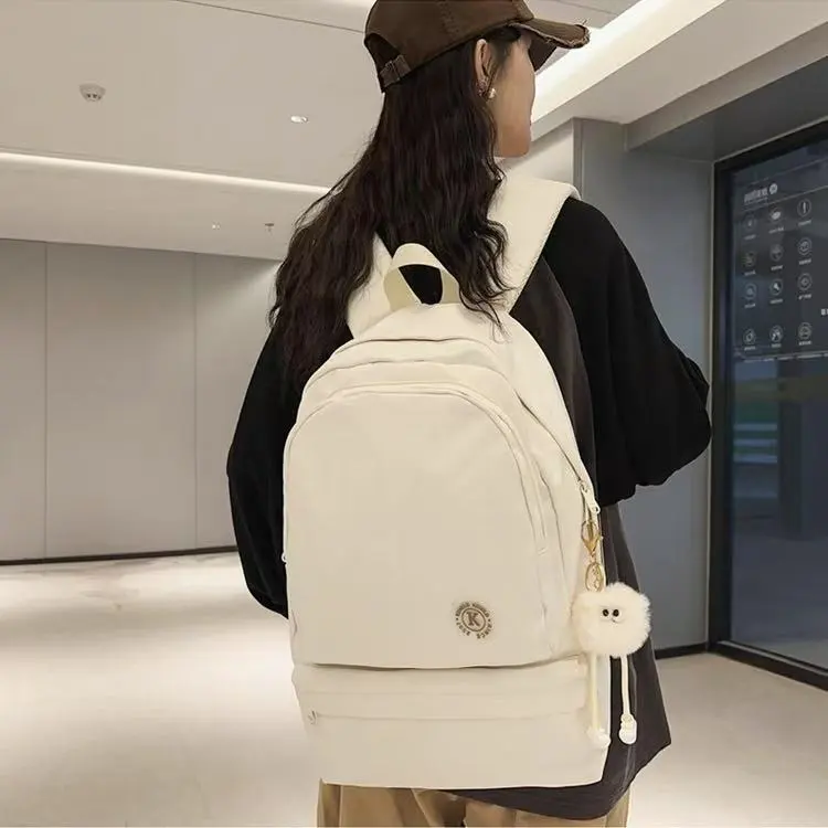 BRABOSTON Nylon Backpack Unisex Ecru/Black/Red/Blue/Dark Brown-1