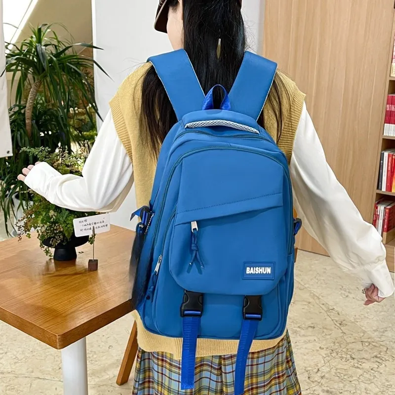 BRABOSTON Composite Cloth Backpack Unisex Black/Burgundy/Khaki/Green/Blue-13