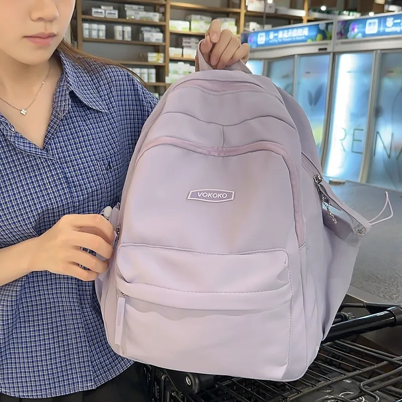 BRABOSTON Nylon Backpack Tubas Women's Black/Pink/Yellow/Purple/Blue-18