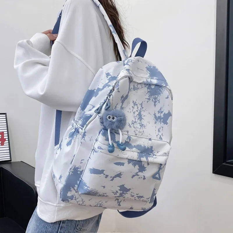 BRABOSTON Nylon Backpack Unisex Black/Blue/Pink/Purple/Gray-14